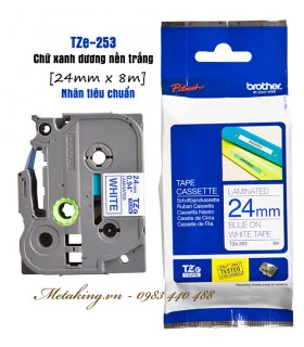 Brother TZe-S651, Khổ 24mm, Dài 8m, Black On Yellow, Siêu Dính, Chống Thấm Nước | ⓿❾❼❼❹❼❽❹❻❻ | METAKING