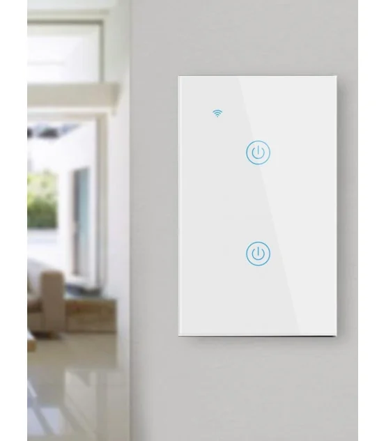 Công Tắc Cảm Ứng Wifi Tuya Smart life 2 Nút -2000W | ⓿❾❼❼❹❼❽❹❻❻ | METAKING