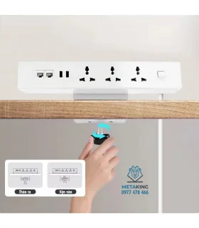 Ổ cắm điện văn phòng kẹp bàn đa năng MK102COW | ⓿❽❻❽❺⓿❺⓿❺❻ | metaking.vn