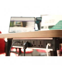 Ổ cắm điện lắp dưới bàn (hoặc trên tường) cao cấp Meta MK102UB | ⓿❽❻❽❺⓿❺⓿❺❻ | metaking.vn