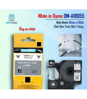 Dymo DM-A45017, [12mm x 7m], Chữ đen nền đỏ | ⓿❾❼❼❹❼❽❹❻❻ | METAKING