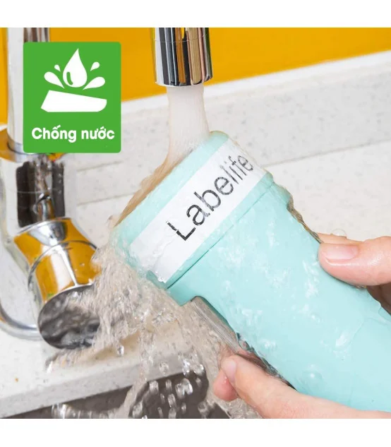 Nhãn In AZe-231 [12mm X 8m, Chữ đen trên nền trắng] | ⓿❾❼❼❹❼❽❹❻❻ | METAKING