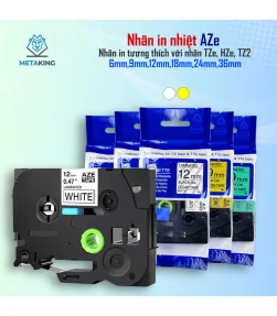 Nhãn In AZe-261 [36mm X 8m, Chữ đen trên nền trắng]