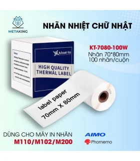 Nhãn Đa Năng 70 X 80mm, KT-7080-100 | ⓿❾❼❼❹❼❽❹❻❻ | METAKING.VN