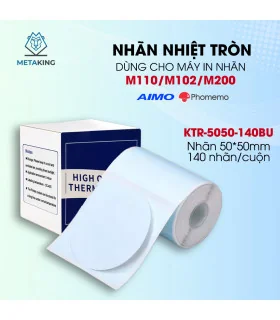Nhãn Tròn 50 X 50mm, Màu Xanh, KTR-5050-140BU | ⓿❾❼❼❹❼❽❹❻❻ | METAKI...