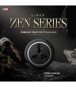 COMBO [ Ray Điện Line8 Lắp Âm Dài 60CM + 03 Ổ Cắm Zen MLT ]