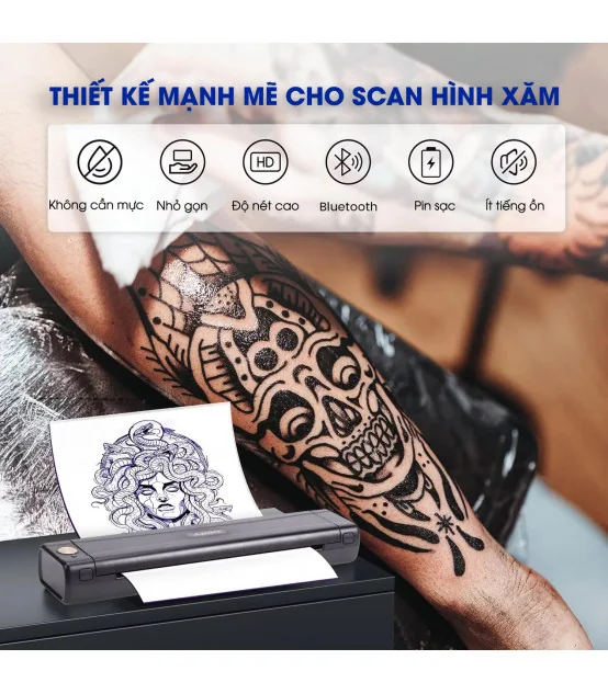 Máy Scan Hình Xăm M08ES (A4, USB, Bluetooth) | ⓿❾❼❼❹❼❽❹❻❻ | METAKING