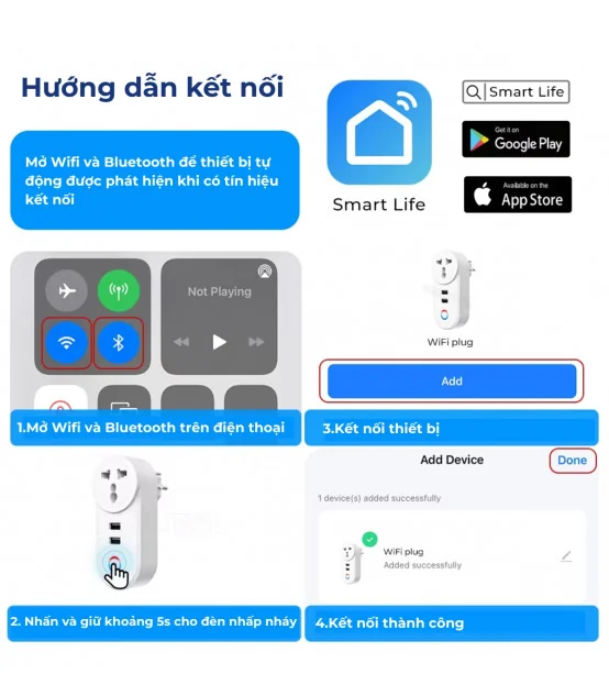 Ổ cắm điện Wifi / Sạc nhanh USB A Tuya 16A-3500W - Hẹn Giờ bật/tắt - Điều Khiển Từ Xa Qua Ứng Dụng SmartLife | ⓿❾❼❼❹❼❽❹❻❻ | METAKING