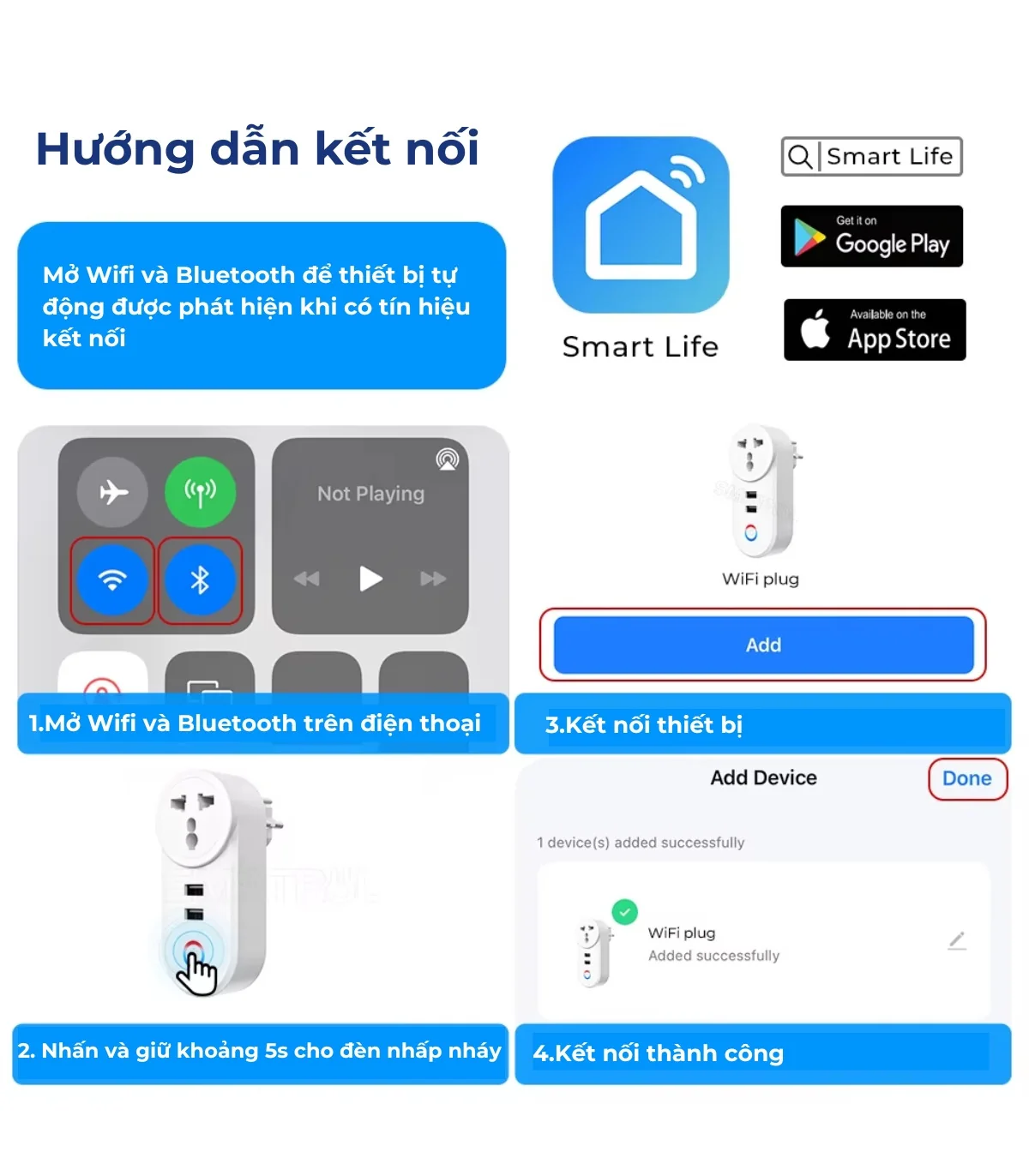 Ổ cắm điện Wifi / Sạc nhanh USB A Tuya 16A-3500W - Hẹn Giờ bật/tắt - Điều Khiển Từ Xa Qua Ứng Dụng SmartLife | ⓿❾❼❼❹❼❽❹❻❻ | METAKING
