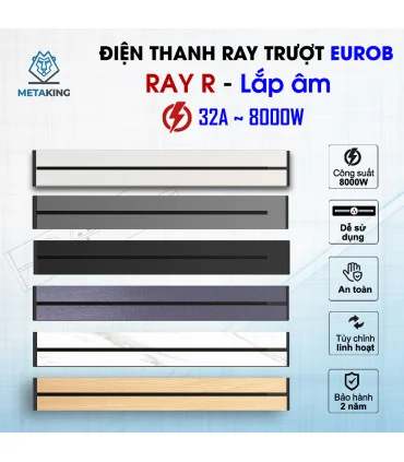 Thanh ray điện Eurob Slim-R | Lắp Âm I BH 2 Năm | ⓿❾❼❼❹❼❽❹❻❻ | METAKING