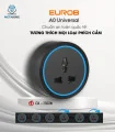 Ổ Cắm Đơn Eurob A0 Universal (Vỏ nhôm, Đen) I BH 2 Năm