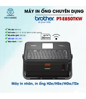 Brother PT-E850TKW | ⓿❾❼❼❹❼❽❹❻❻ | METAKING