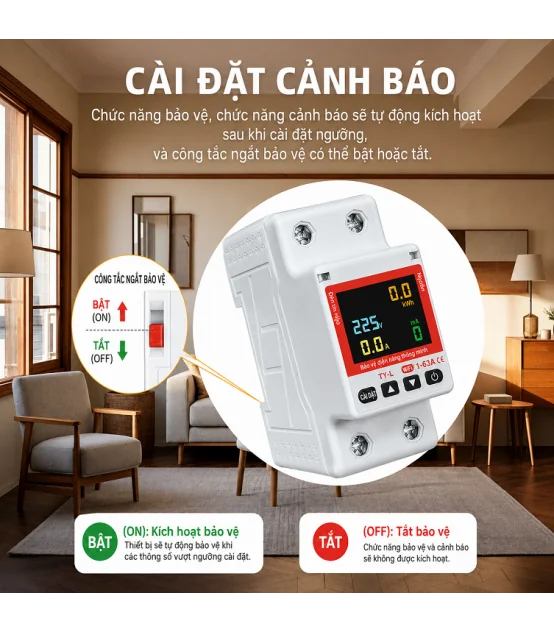 Công Tơ Điện Tử Thông Minh Wifi [ TUYA ], Chóng Rò Rỉ Điện, Đồng Hồ Đo Điện 63A, Điều Khiển Từ Xa | ⓿❾❼❼❹❼❽❹❻❻ | METAKING
