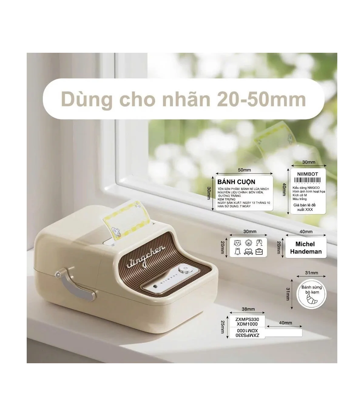 Máy in nhãn nhiệt Bluetooth NIIMBOT B21, lý tưởng cho gia đình, văn phòng và doanh nghiệp. | ⓿❾❼❼❹❼❽❹❻❻ | METAKING