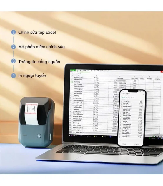 Máy in nhãn nhiệt Bluetooth NIIMBOT B1 | ⓿❾❼❼❹❼❽❹❻❻ | METAKING