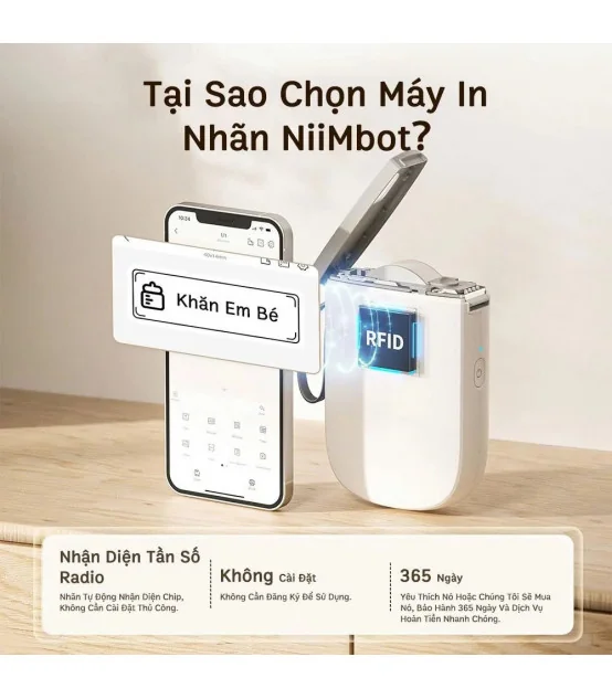Máy in nhãn nhiệt Bluetooth NIIMBOT D11_H | ⓿❾❼❼❹❼❽❹❻❻ | METAKING