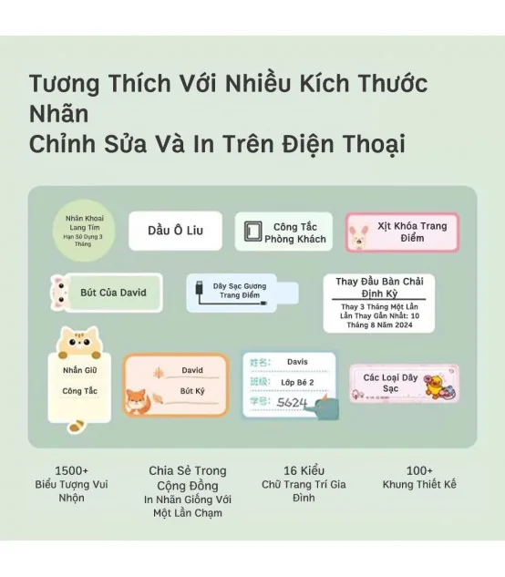 Máy in nhãn nhiệt Bluetooth NIIMBOT D101 | ⓿❾❼❼❹❼❽❹❻❻ | METAKING