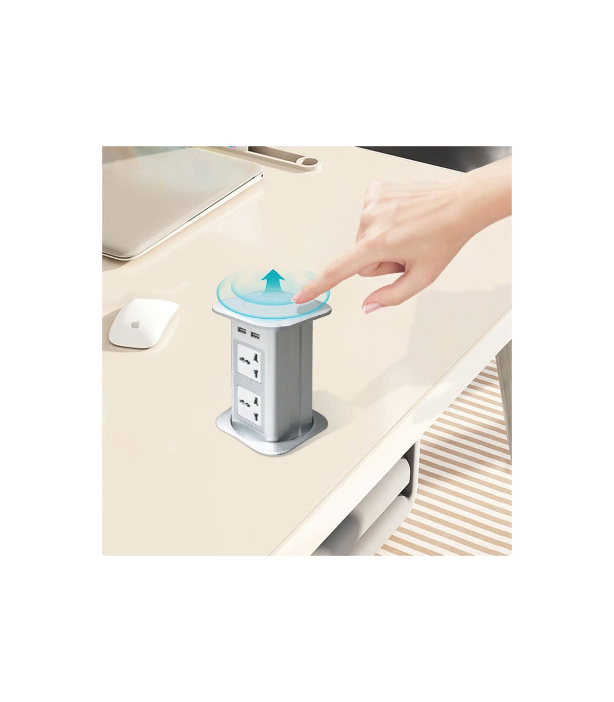 MK102EG Ổ Cắm Điện Âm Bàn Tích Hợp Sạc Không Dây 15W  - 04 Cổng Cắm - 02 USB A/C | ⓿❾❼❼❹❼❽❹❻❻ | METAKING