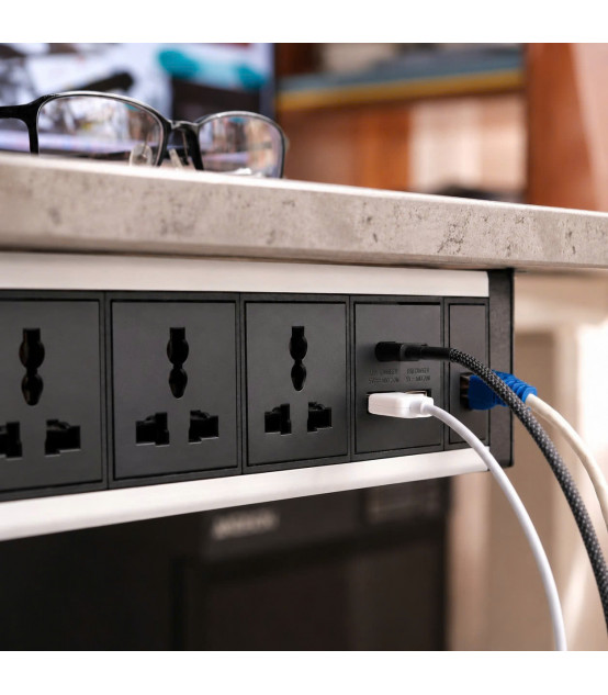 Ổ cắm điện lắp dưới bàn (hoặc trên tường) cao cấp Meta MK102UB | ⓿❾❼❼❹❼❽❹❻❻ | METAKING