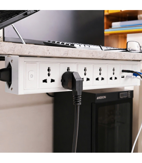 Ổ Cắm Điện Lắp Dưới Bàn (hoặc trên tường) Cao Cấp MK102UW | ⓿❾❼❼❹❼❽❹❻❻ | METAKING