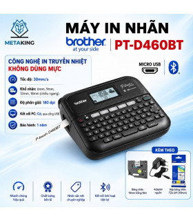 Máy in nhãn Brother PT-D460BT, kết nối Bluetooth®,USB | ⓿❾❼❼❹❼❽❹❻❻ ...