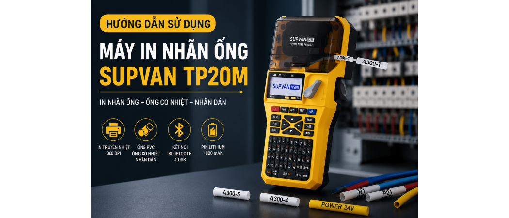 Hướng dẫn sử dụng máy in nhãn ống Supvan TP20M